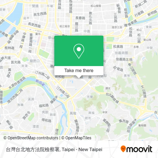 台灣台北地方法院檢察署地圖