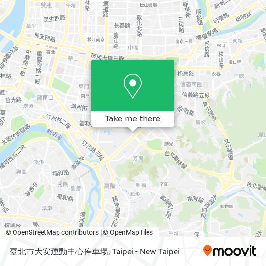 臺北市大安運動中心停車場 map