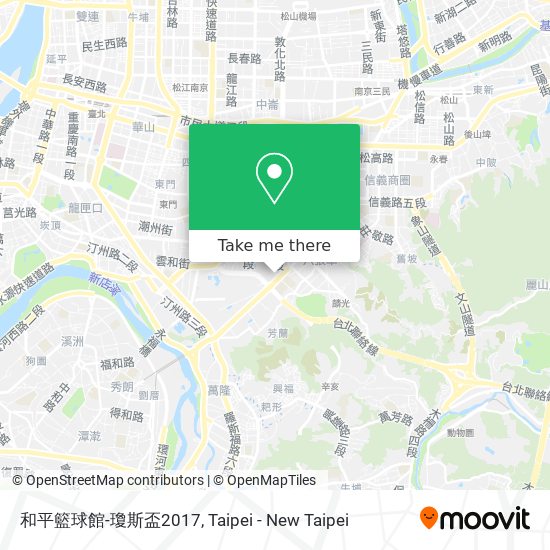 和平籃球館-瓊斯盃2017 map