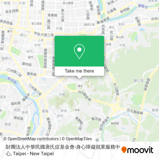 財團法人中華民國唐氏症基金會-身心障礙就業服務中心地圖