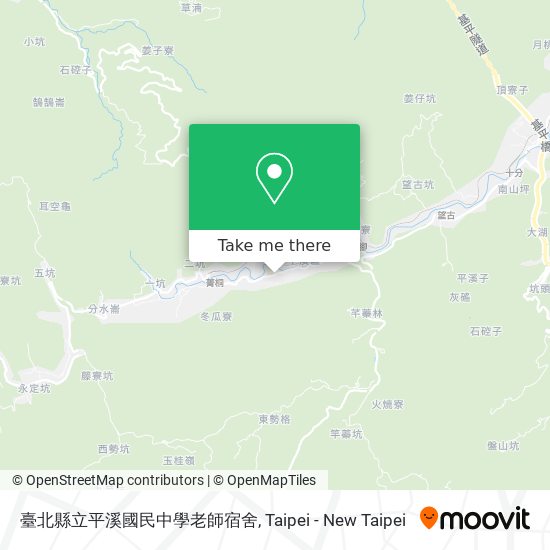 臺北縣立平溪國民中學老師宿舍地圖