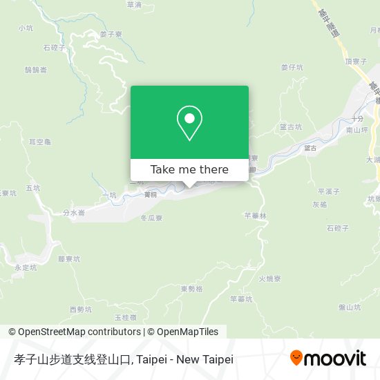 孝子山步道支线登山口地圖