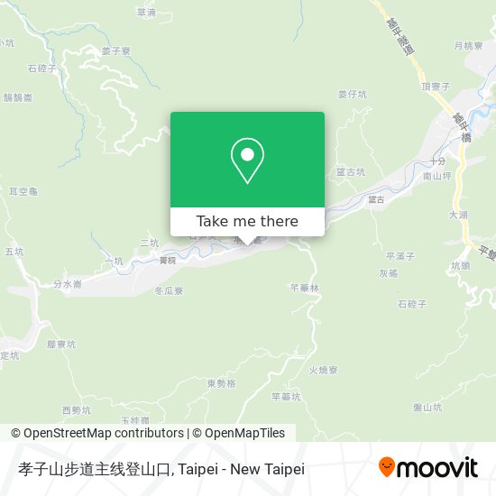 孝子山步道主线登山口地圖