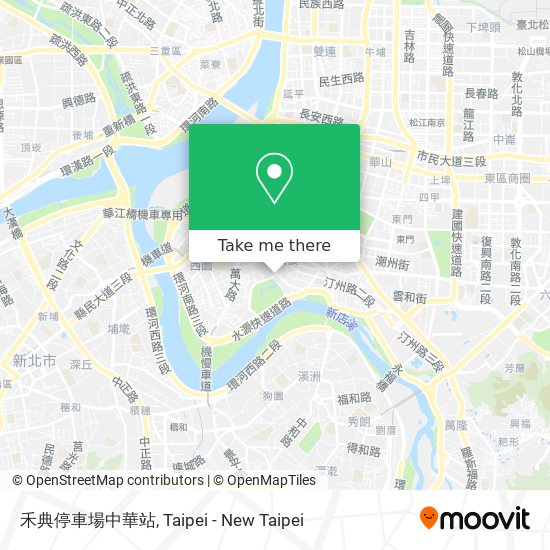 禾典停車場中華站 map