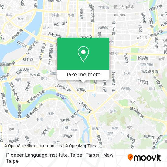 Pioneer Language Institute, Taipei map