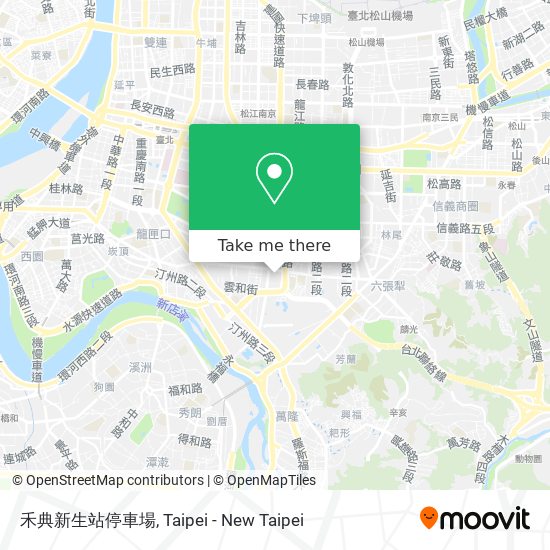 禾典新生站停車場 map