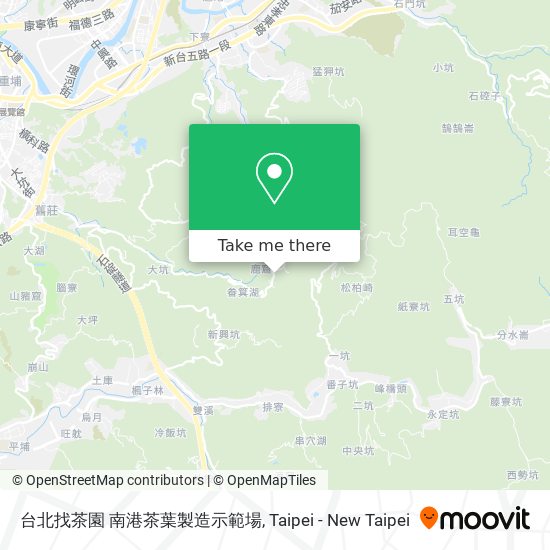 台北找茶園 南港茶葉製造示範場地圖