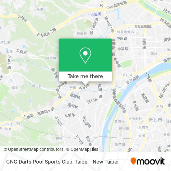 GNG Darts Pool Sports Club map