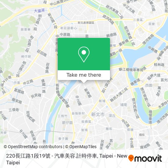 220長江路1段19號 - 汽車美容.計時停車地圖