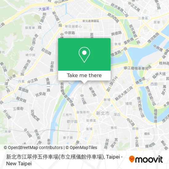 新北市江翠停五停車場(市立殯儀館停車場) map