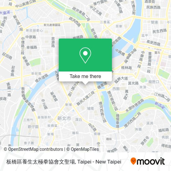 板橋區養生太極拳協會文聖場地圖