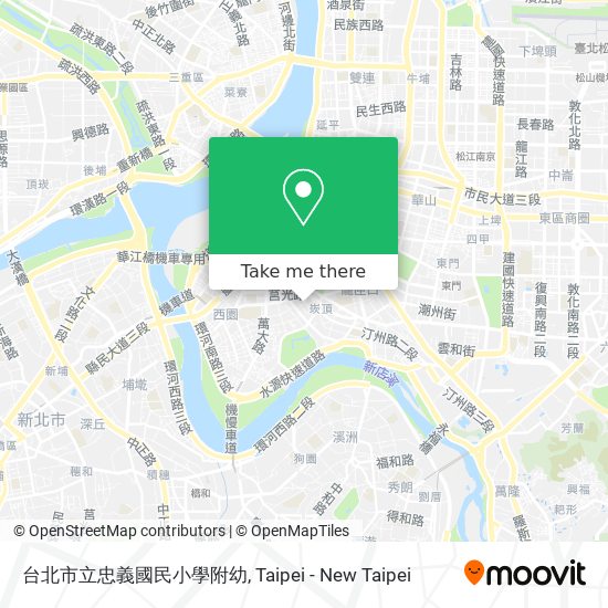 台北市立忠義國民小學附幼地圖
