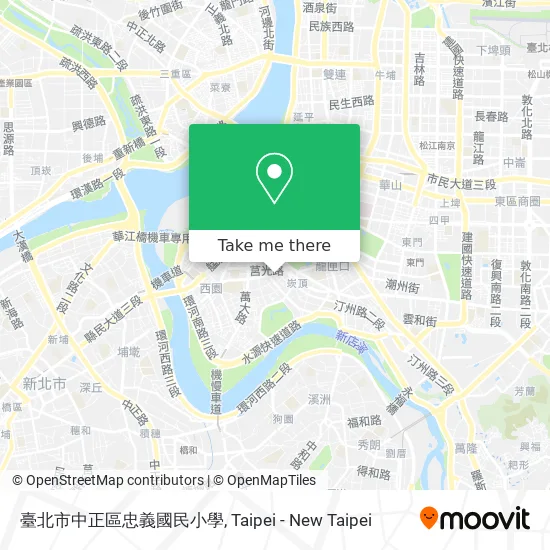 臺北市中正區忠義國民小學地圖