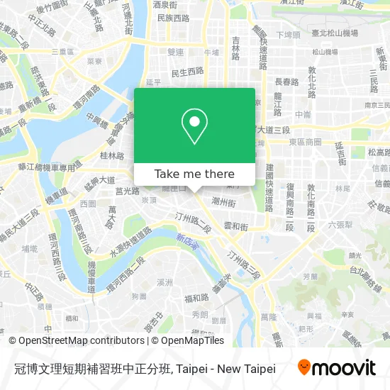 冠博文理短期補習班中正分班 map
