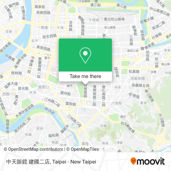 中天眼鏡 建國二店地圖