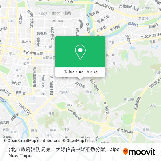台北市政府消防局第二大隊信義中隊莊敬分隊地圖