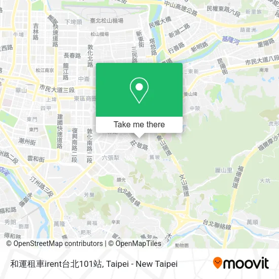 和運租車irent台北101站 map