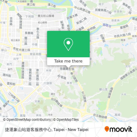 捷運象山站遊客服務中心 map