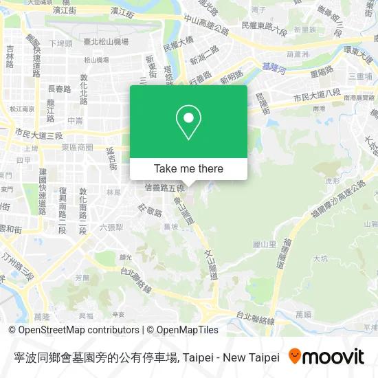 寧波同鄉會墓園旁的公有停車場地圖