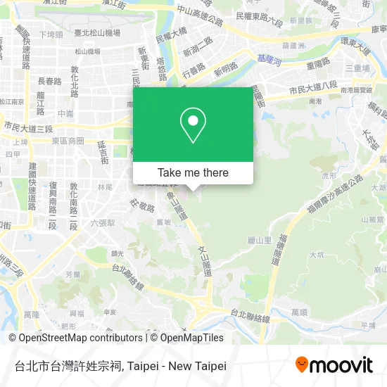 台北市台灣許姓宗祠地圖