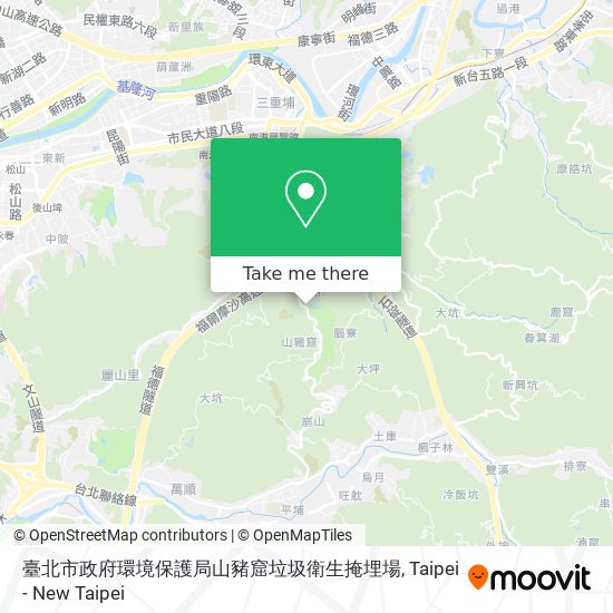 臺北市政府環境保護局山豬窟垃圾衛生掩埋場 map