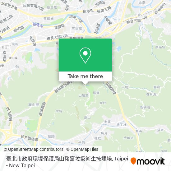 臺北市政府環境保護局山豬窟垃圾衛生掩埋場地圖