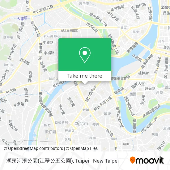 溪頭河濱公園(江翠公五公園)地圖