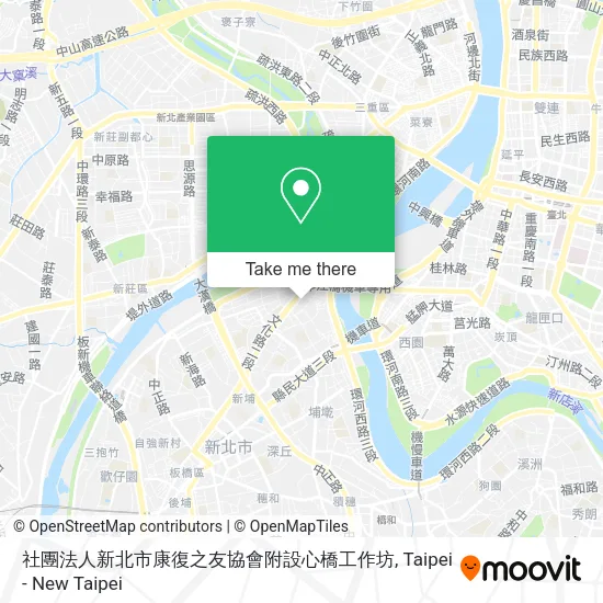 社團法人新北市康復之友協會附設心橋工作坊地圖
