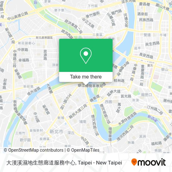 大漢溪濕地生態廊道服務中心地圖