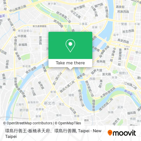 環島行善王-板橋承天府、環島行善團 map