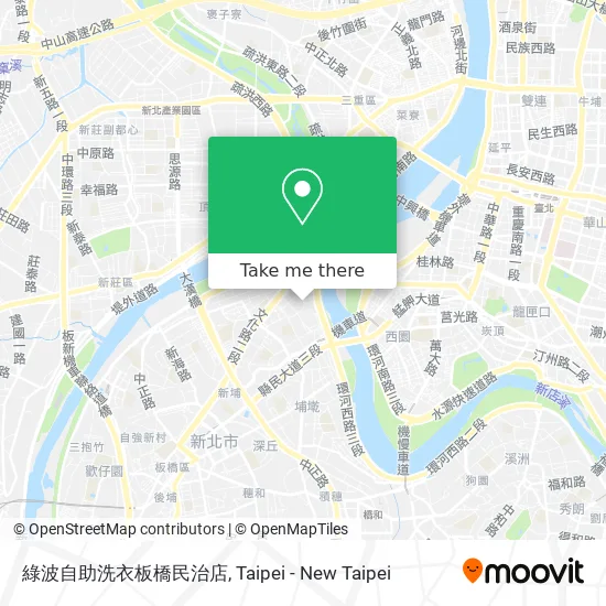綠波自助洗衣板橋民治店 map