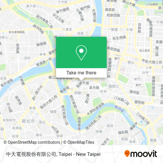 中天電視股份有限公司地圖