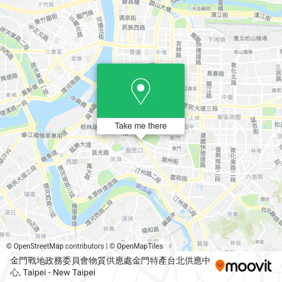 金門戰地政務委員會物質供應處金門特產台北供應中心地圖