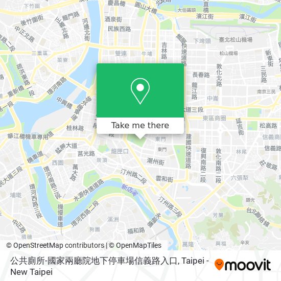 公共廁所-國家兩廳院地下停車場信義路入口 map