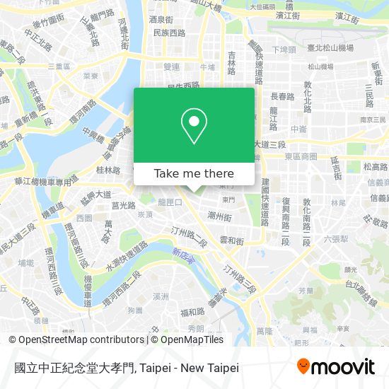 國立中正紀念堂大孝門地圖