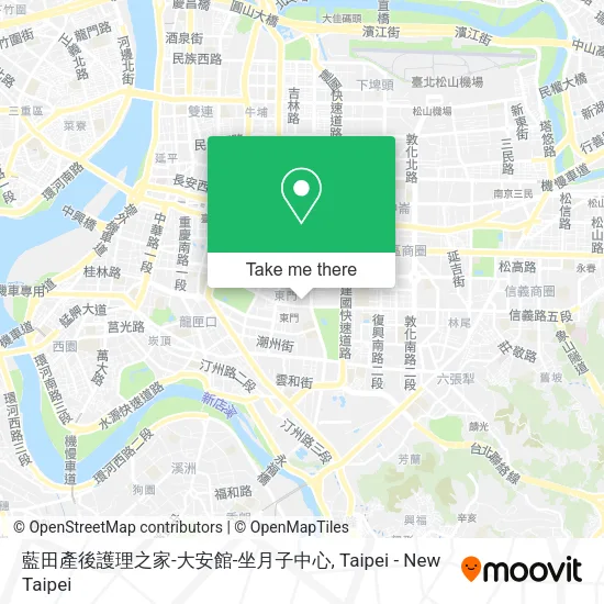 藍田產後護理之家-大安館-坐月子中心地圖