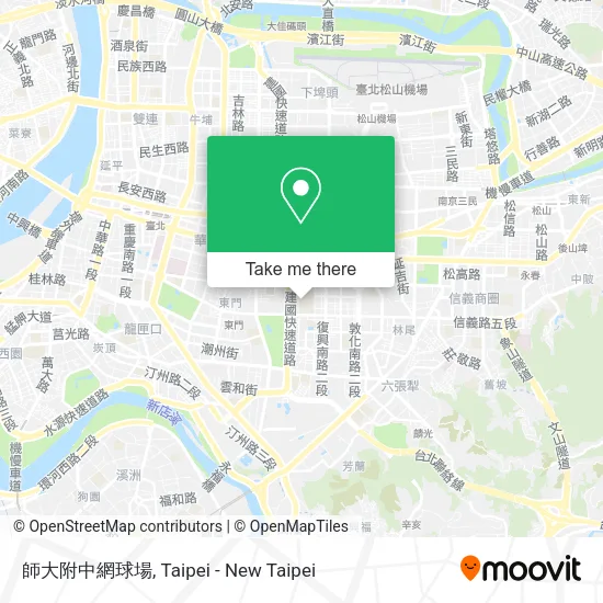 師大附中網球場 map