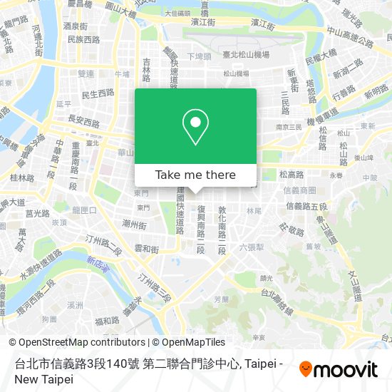 台北市信義路3段140號 第二聯合門診中心地圖
