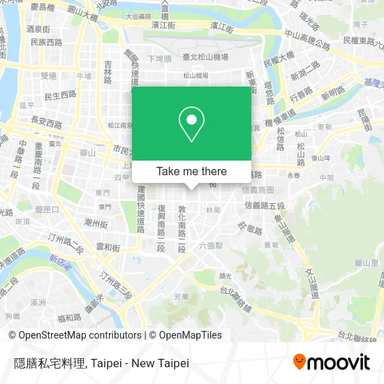 隱膳私宅料理地圖