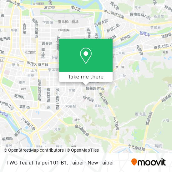TWG Tea at Taipei 101 B1 map