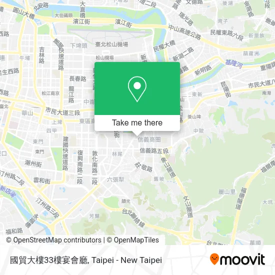 國貿大樓33樓宴會廳地圖