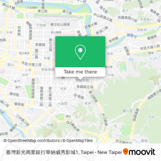 臺灣新光商業銀行華納威秀影城1 map