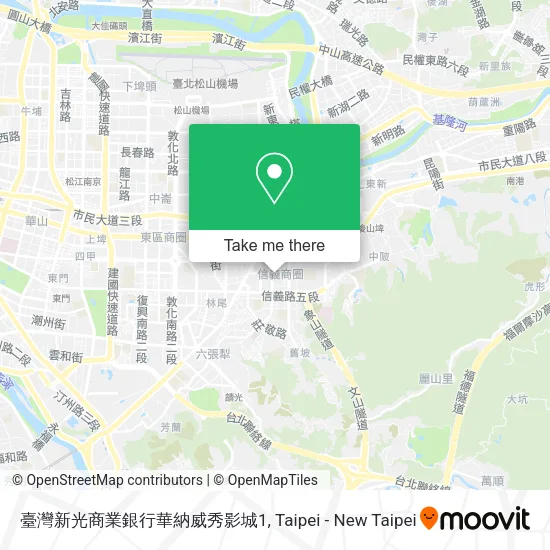 臺灣新光商業銀行華納威秀影城1 map