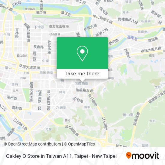 Oakley O Store in Taiwan A11 map