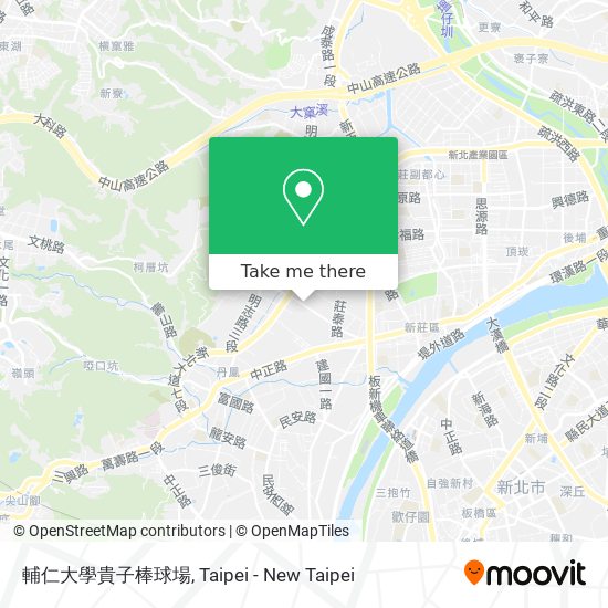 輔仁大學貴子棒球場 map