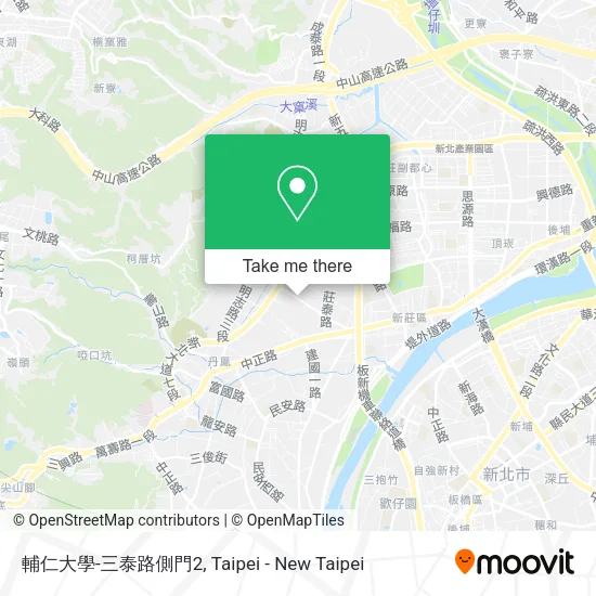 輔仁大學-三泰路側門2地圖