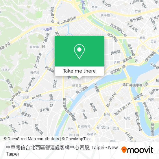 中華電信台北西區營運處客網中心四股地圖