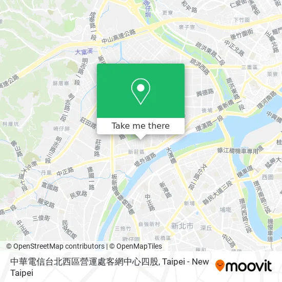中華電信台北西區營運處客網中心四股地圖