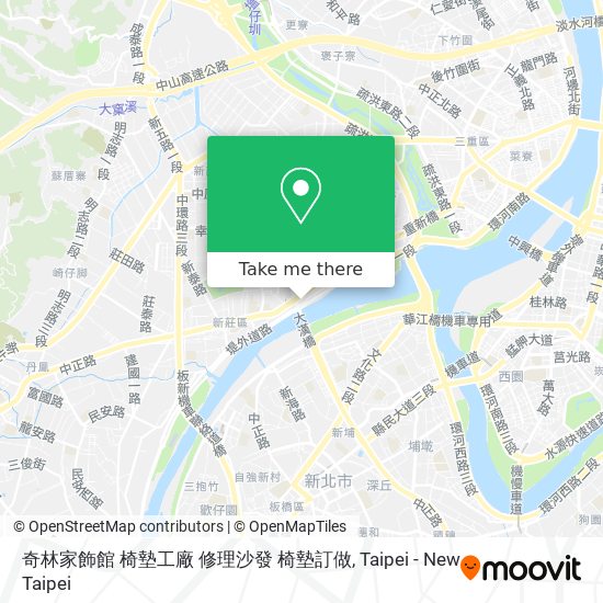 奇林家飾館 椅墊工廠 修理沙發 椅墊訂做地圖