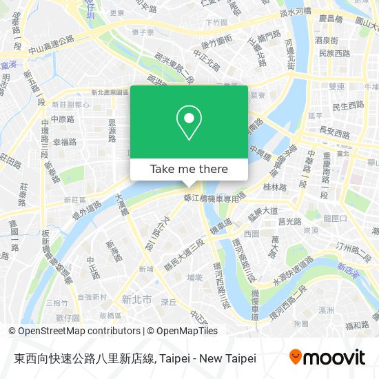東西向快速公路八里新店線 map